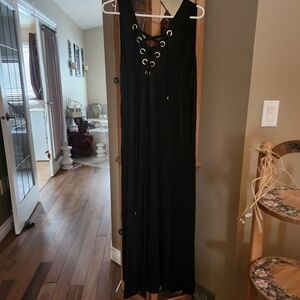 Michel Studio Black Lace-Up Detail